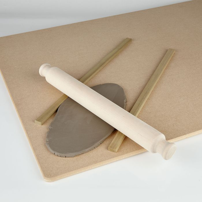 OVJ 2-Piece Wooden Clay Roller Guide 10mm x 25mm x 40cm