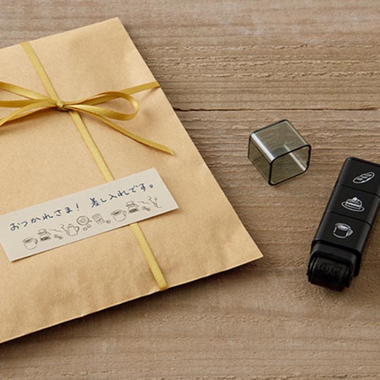 MIDORI Paintable Stamp Roller Cafe