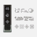 MIDORI Paintable Stamp Roller Cat & Landscape