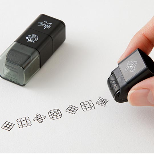 MIDORI Paintable Stamp Roller Cat & Landscape