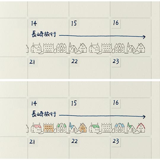 MIDORI Paintable Stamp Roller Dog & Landscape