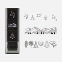 MIDORI Paintable Stamp Roller Mountain View