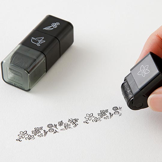 MIDORI Paintable Stamp Roller Plant