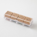 MIDORI Yuru Log Paintable Pre-inked Stamp Animal Poses