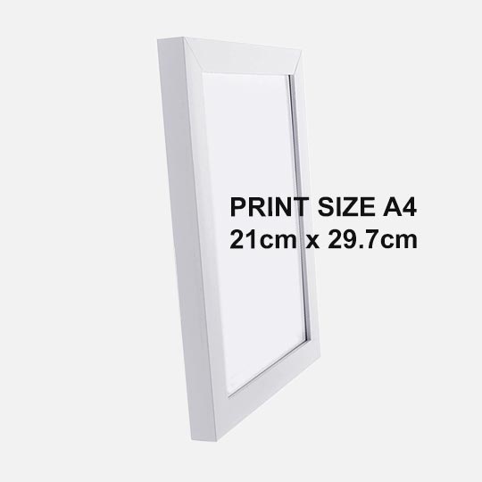 OVJ Wooden Picture Frame A4 White