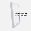 OVJ Wooden Picture Frame A4 White