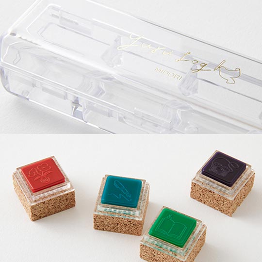 MIDORI Yuru Log Paintable Pre-inked Stamp Daily Life