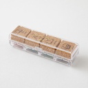 MIDORI Yuru Log Paintable Pre-inked Stamp Daily Life