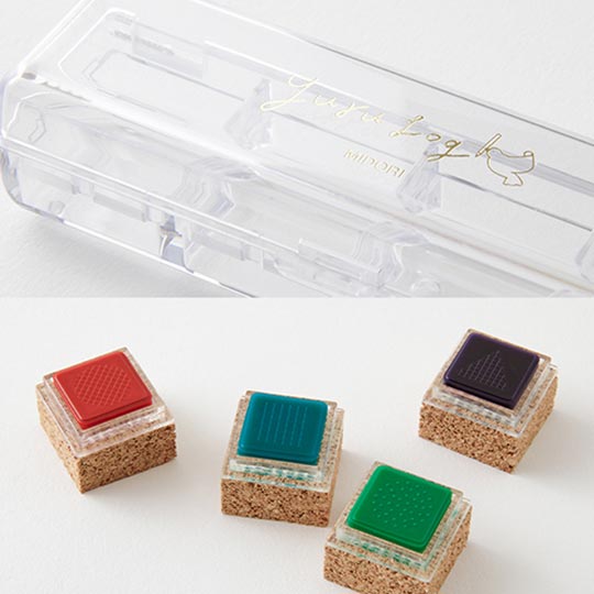 MIDORI Yuru Log Paintable Pre-inked Stamp Geometry