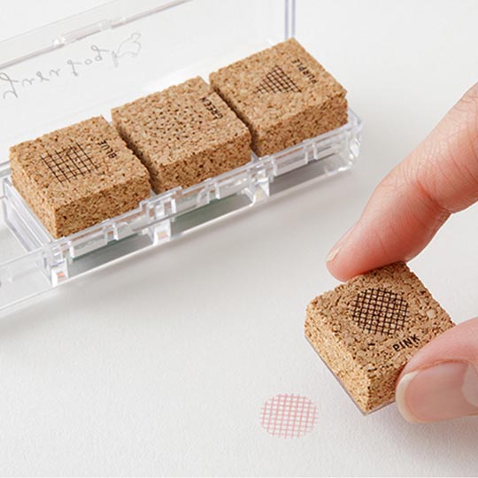 MIDORI Yuru Log Paintable Pre-inked Stamp Geometry