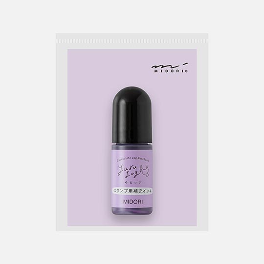 MIDORI Yuru Log Pre-inked Stamp Refill Ink Purple
