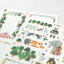MIDORI Yuru Log Sticker Forest Animal x 2