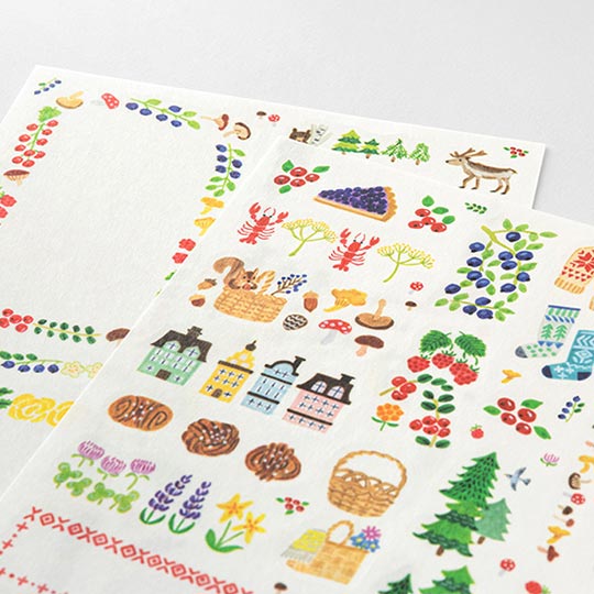 MIDORI Yuru Log Sticker Scandinavia x 2