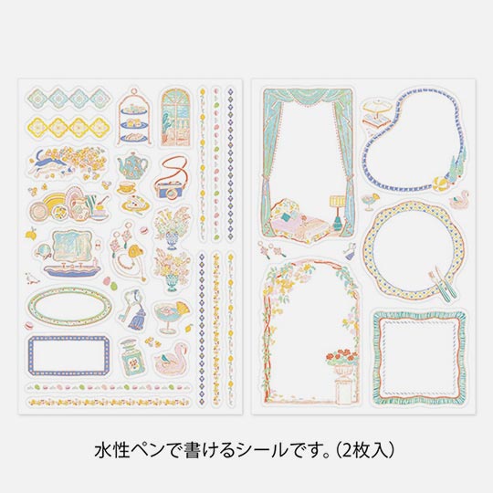 MIDORI Yuru Log Sticker Travel & Hotel x 2