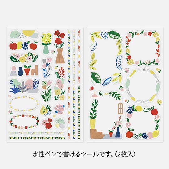 MIDORI Yuru Log Sticker Motif Textile x 2