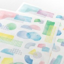 MIDORI Yuru Log Sticker Collage Watercolor Motif x 2