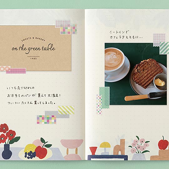 MIDORI Yuru Log Sticker Collage Tape x 2