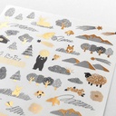 MIDORI Yuru Log Sticker Camouflage Forest x 1