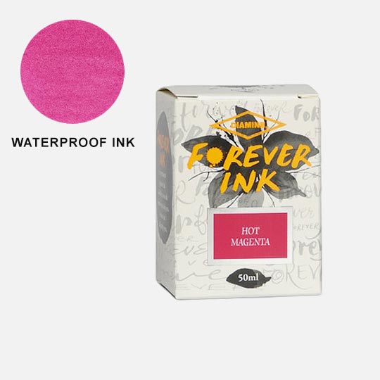 DIAMINE Forever Permanent Fountain Pen Ink 50ml Hot Magenta