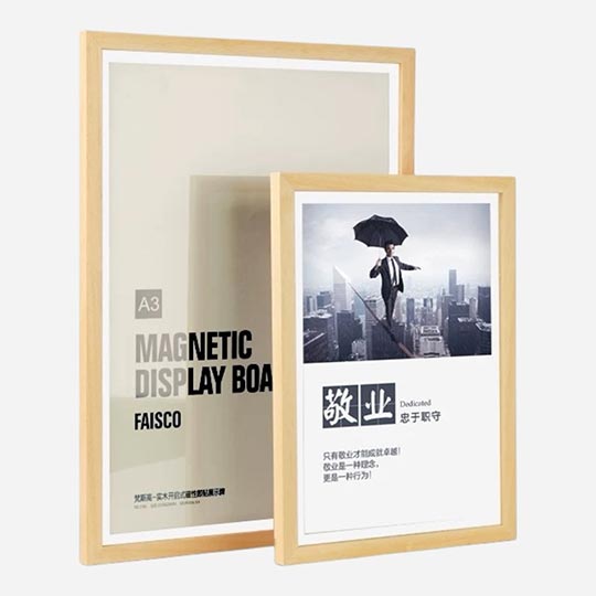 OVJ Wooden Magnetic Display Board A4