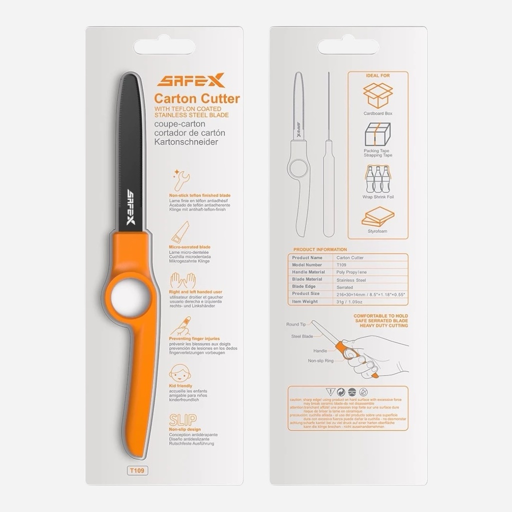 OVJ T109 SafeX Corrugated Cardboard Cutter 9cm