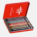 CARAN D'ACHE Neocolor II Water-Soluble Wax Pastel 50th Anniversary Dark Color Set x 10 (Includes 3 Exclusive Colors)