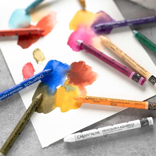 CARAN D'ACHE Neocolor II Water-Soluble Wax Pastel Lemon Yellow