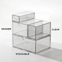 OVJ 4666 Modular Clear Plastic Storage Drawer (M) 10cm x 7.6cm x 16.5cm