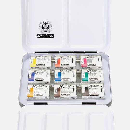 SCHMINCKE Akademie Watercolor Pan Set x 9
