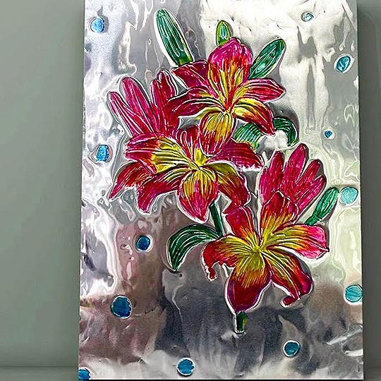 OVJ Silver Embossing Foil 15cm x 15cm x 10