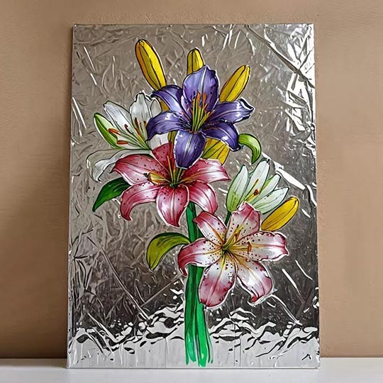 OVJ Silver Embossing Foil 20cm x 30cm x 10