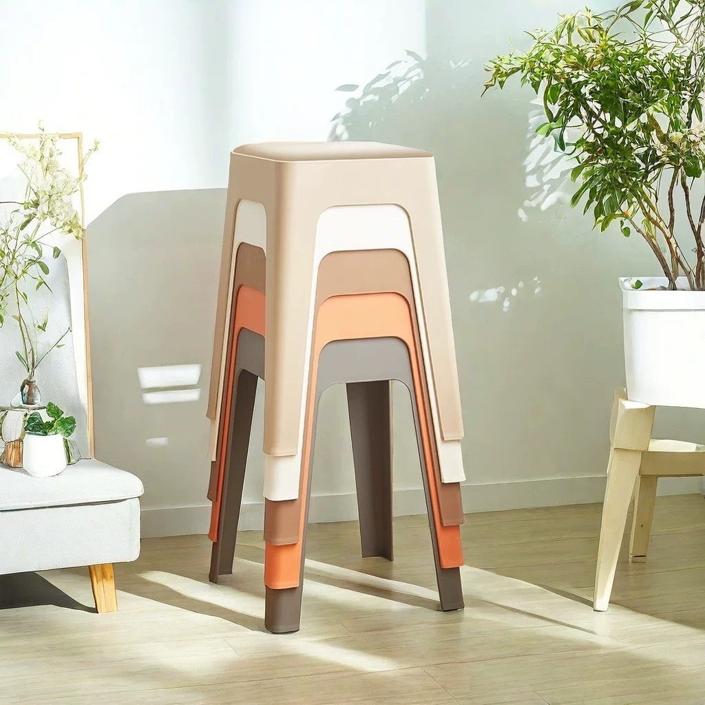 OVJ Stackable Plastic Stool Sunshine Yellow