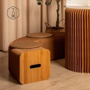 OVJ 6-Seater Honeycomb Accordion Bench Brown