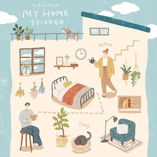 MIND WAVE My Home Sticker Art Time