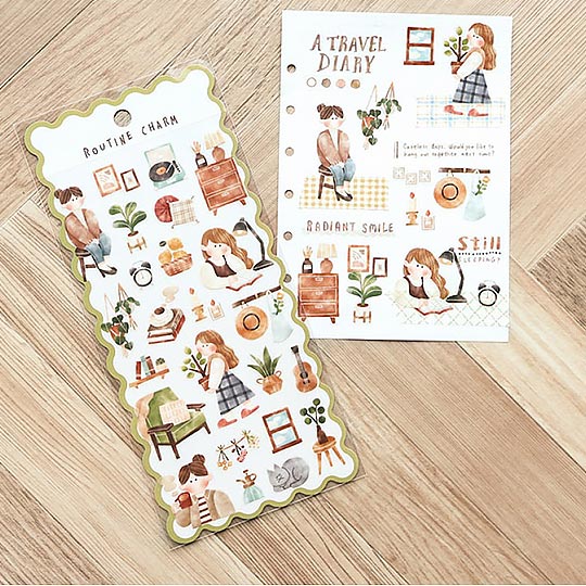 MIND WAVE Sticker Routine Charm Cafe