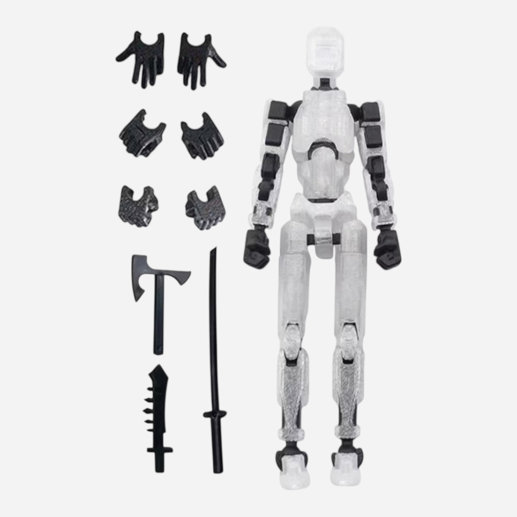 OVJ Stop Motion Plastic Action Figure Clear (Assembly Guide Included)