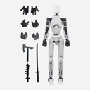 OVJ Stop Motion Plastic Action Figure Clear (Assembly Guide Included)