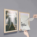 OVJ Wooden Magnetic Display Board A3