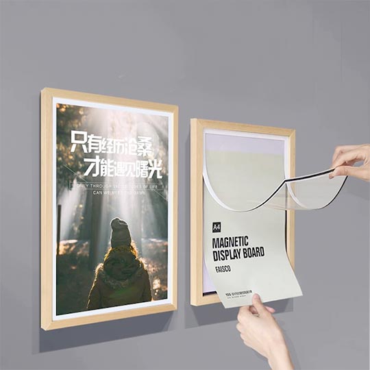 OVJ Wooden Magnetic Display Board A4