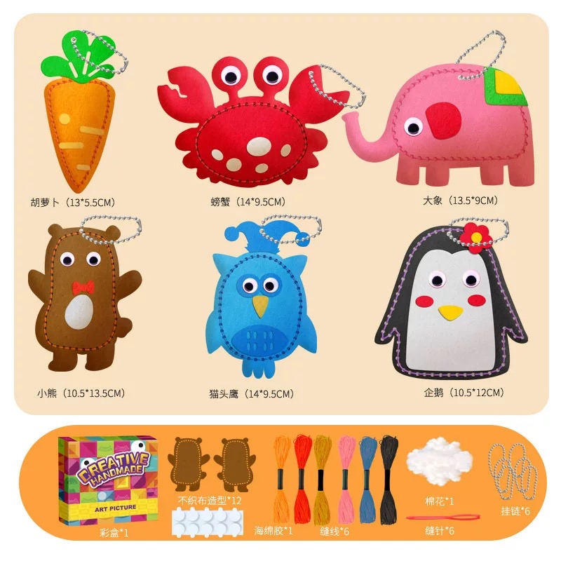 OVJ Craft Felt Sewing DIY Kit 2 (6 Designs)