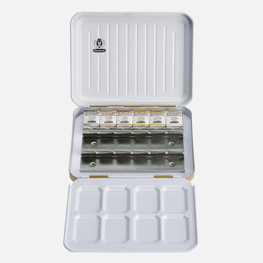 SCHMINCKE Horadam Watercolor 1/2 Pan Gold Set x 12
