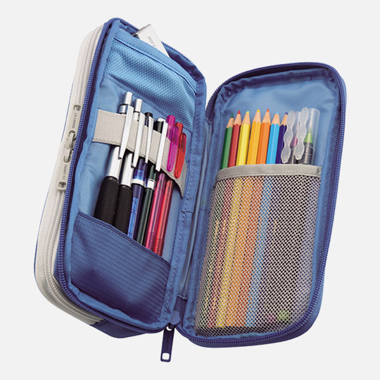 LIHIT LAB. Smart Double Pen Case Blue