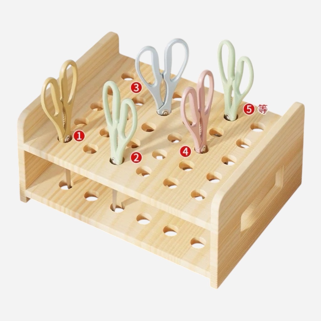 OVJ Wooden Scissors Organiser 30-Hole