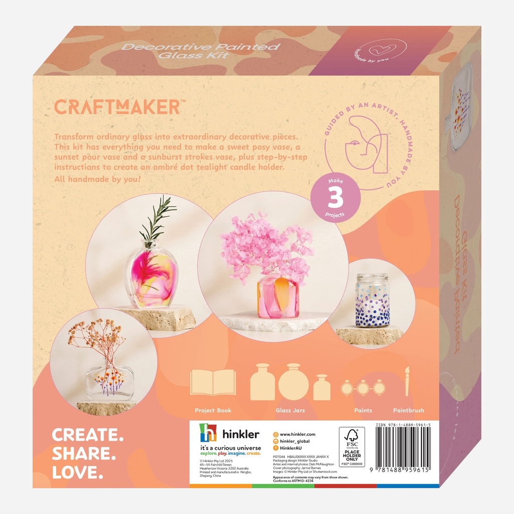 HINKLER Craft Maker Decorative Painted Glass Kit