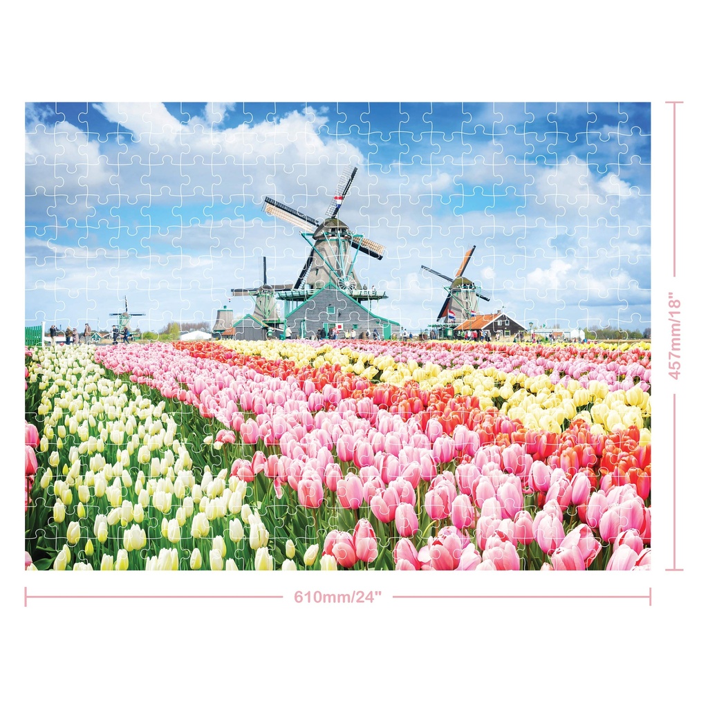 HINKLER Elevate Jigsaw Puzzle 300 Pieces - Windmills, Netherlands