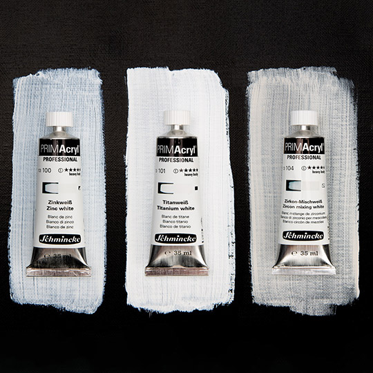 SCHMINCKE Primacryl Professional Acrylic White 35ml Set x 3