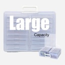OVJ Plastic Storage Box Organiser With 16 Clear Boxes (Best Use With Pencils & Pastels)