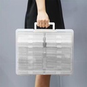 OVJ Plastic Storage Box Organiser With 16 Clear Boxes (Best Use With Pencils & Pastels)