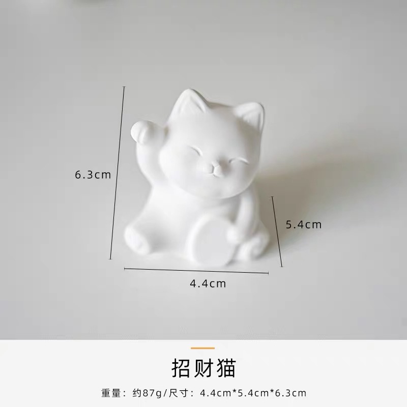 OVJ Ceramic Fortune Cat 6.3cm
