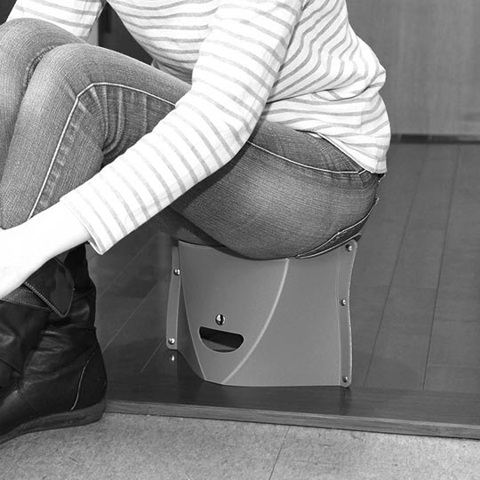 OVJ Collapsible Plastic Stool Red